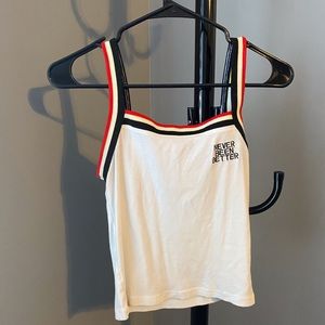 Never been better cami crop top red black yellow S
